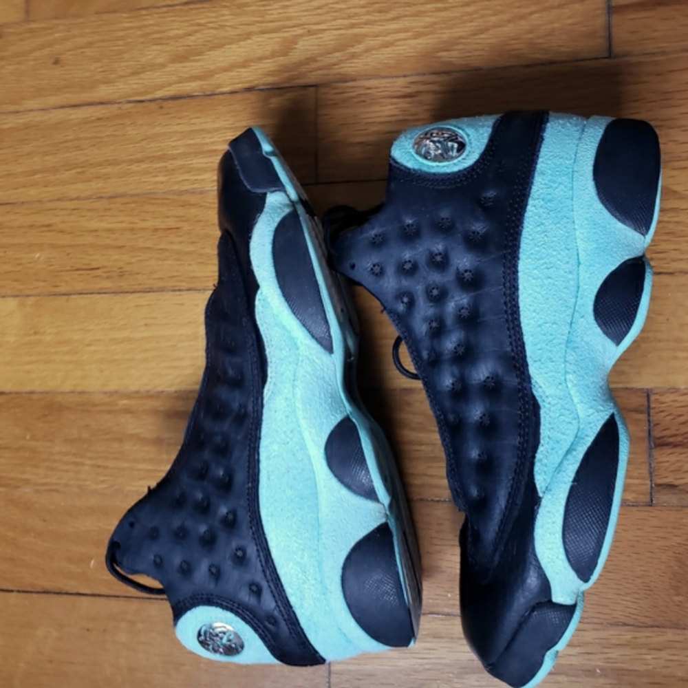 Black and Blue High-Top Sneakers
